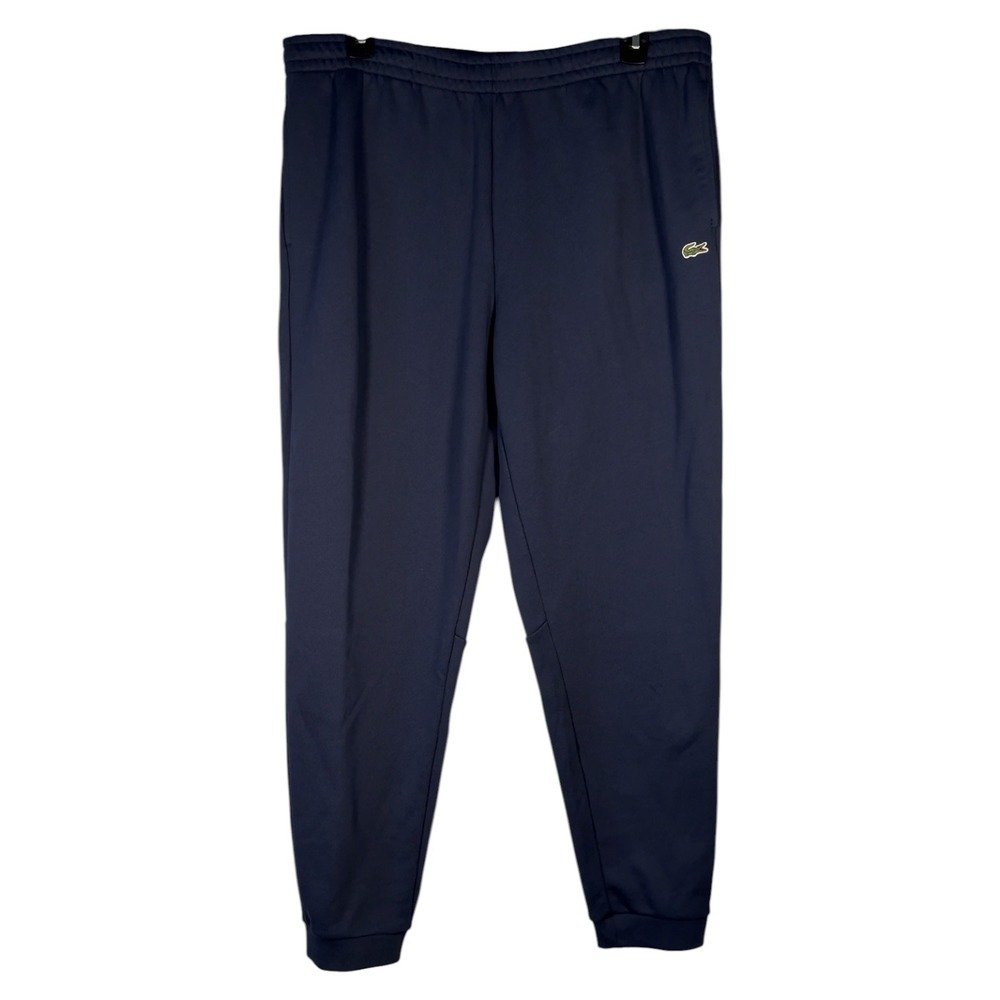 Lacoste Mens Size XXL FR 7 Navy Blue French Terry Cotton Sweatpants NWT